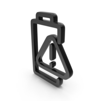 Exclamation Battery Charge Icon Black PNG & PSD Images