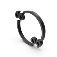 Black Round Inverted Commas Icon PNG & PSD Images