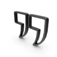 Black Inverted Commas Icon PNG & PSD Images