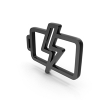 Out Line Battery Charge Icon Black PNG & PSD Images