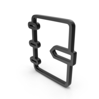 Black Contact Book Icon PNG & PSD Images