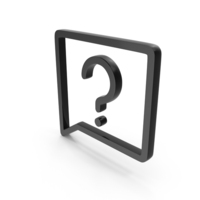 Black Speech Bubble With Question Mark Icon PNG & PSD Images