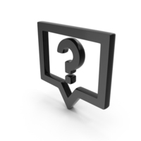 Question Mark Speech Bubble Icon Black PNG & PSD Images