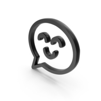 Black Smile Speech Bubble Icon PNG & PSD Images