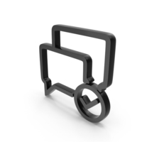 Black Verify Chat Bubble Icon PNG & PSD Images