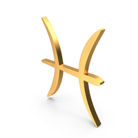 Pisces Astrology Symbol Gold PNG & PSD Images