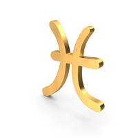 Pisces Astrology Symbol Gold PNG & PSD Images