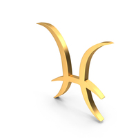Pisces Astrology Symbol Gold PNG & PSD Images