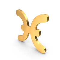 Pisces Astrology Symbol Gold PNG & PSD Images
