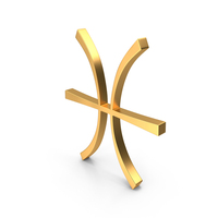 Pisces Astrology Symbol Gold PNG & PSD Images