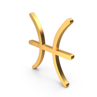 Pisces Astrology Symbol Gold PNG & PSD Images
