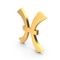 Pisces Astrology Symbol Gold PNG & PSD Images