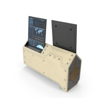 Double Sided Sci-Fi Computer Terminal PNG & PSD Images