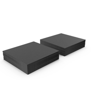 Business Cards Straight Corner Blank Black PNG & PSD Images