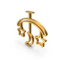 Gold Baby Bed Carousel Icon PNG & PSD Images
