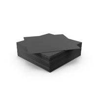 Business Cards Straight Corner Blank Black PNG & PSD Images