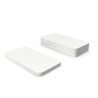 Business Cards Round Corner Blank White PNG & PSD Images