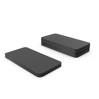 Business Cards Round Corner Blank Black PNG & PSD Images