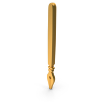 Gold Fountain Pen Icon PNG & PSD Images
