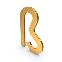 Gold Latin Sharp S Icon PNG & PSD Images