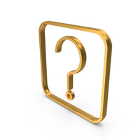 Question Mark Icon Gold PNG & PSD Images