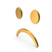 Gold Sad Emoji Icon PNG & PSD Images