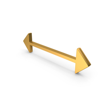 Gold Two Side Direction Arrows Icon PNG & PSD Images