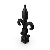 Fleur De Lis Sculpture Black PNG & PSD Images