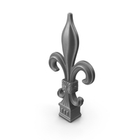 Fleur De Lis Sculpture Gray PNG & PSD Images