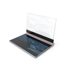 Futuristic Holographic Laptop PNG & PSD Images