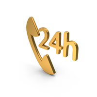 24H Phone Support Icon Gold PNG & PSD Images