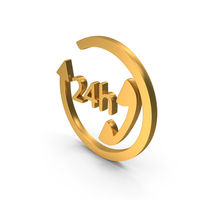 Gold 24H Phone Support Icon PNG & PSD Images
