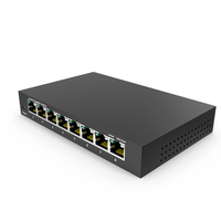 Gigabit Network Switch Black PNG & PSD Images