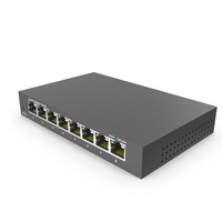 Gigabit Network Switch 8 Port Grey PNG & PSD Images