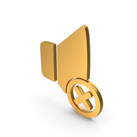 Gold Speaker Mute Icon PNG & PSD Images