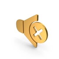 Gold Speaker Mute Icon PNG & PSD Images