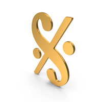 Segno Musical Icon Gold PNG & PSD Images