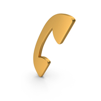 Gold Telephone Icon PNG & PSD Images