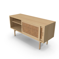 Wooden Mid Century Modern Sideboard PNG & PSD Images