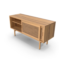 Wooden Media Console Sideboard PNG & PSD Images