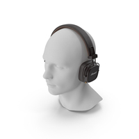 Marshall Headphones on Mannequin Bust PNG & PSD Images
