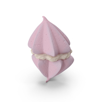 Pink Double Meringue with Vanilla Filling PNG & PSD Images