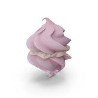 Pink Meringue Kisses with Vanilla Filling PNG & PSD Images