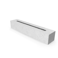 Gas Fire Pit Rectangular Marble White No Fire PNG & PSD Images