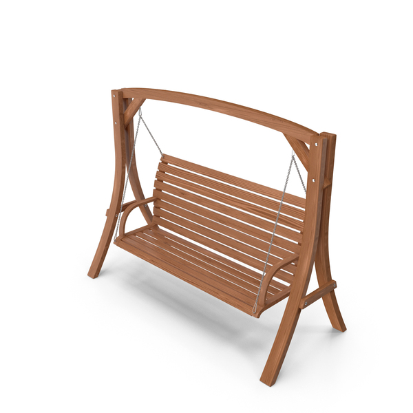Wooden Garden Swing Chair PNG & PSD Images