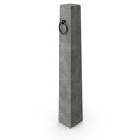 Concrete Hitching Post With Ring Painted PNG & PSD Images