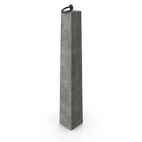 Concrete Hitching Post With Ring Painted PNG & PSD Images