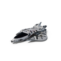 Futuristic Space Fighter Craft White PNG & PSD Images