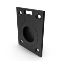Kitchen Cabinet Handle Recessed Round Black PNG & PSD Images