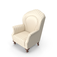 White Imperatrice Armchair PNG & PSD Images